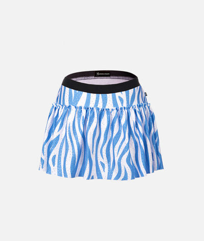 Blue Zebra Sparkle Running Skirt