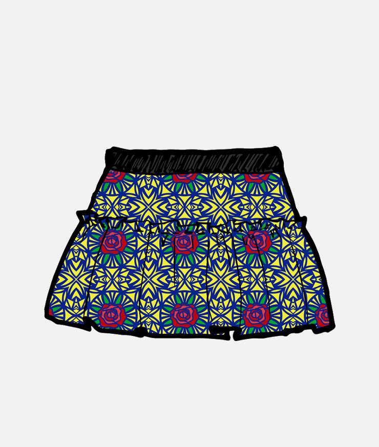 COMING SOON: Stained Glass Rose Sparkle Running Skirt