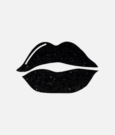 Black Glitter Sparkle Lips