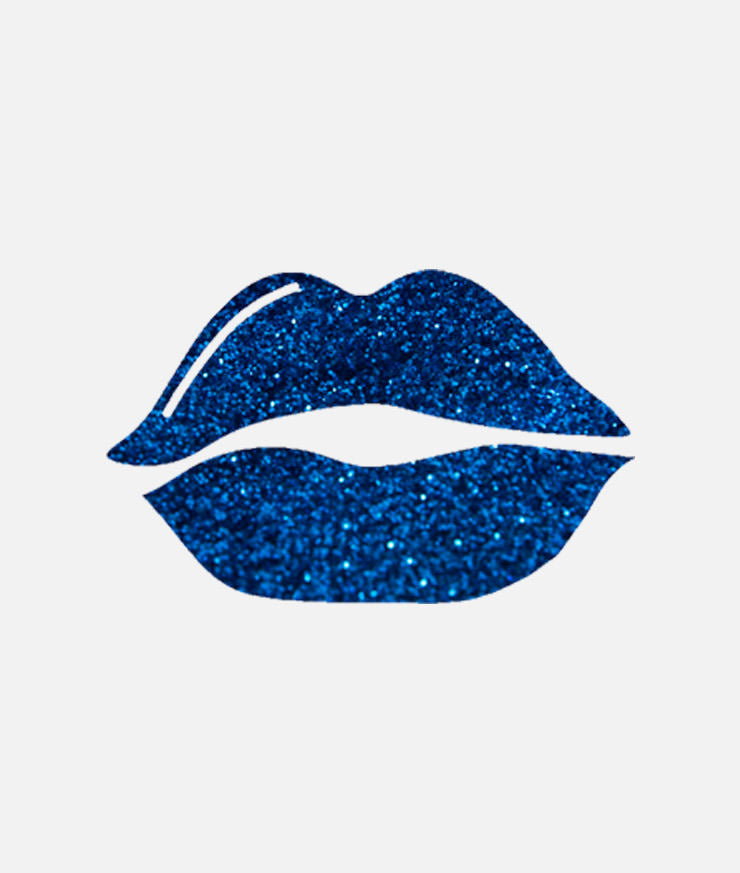 Blue Glitter Sparkle Lips