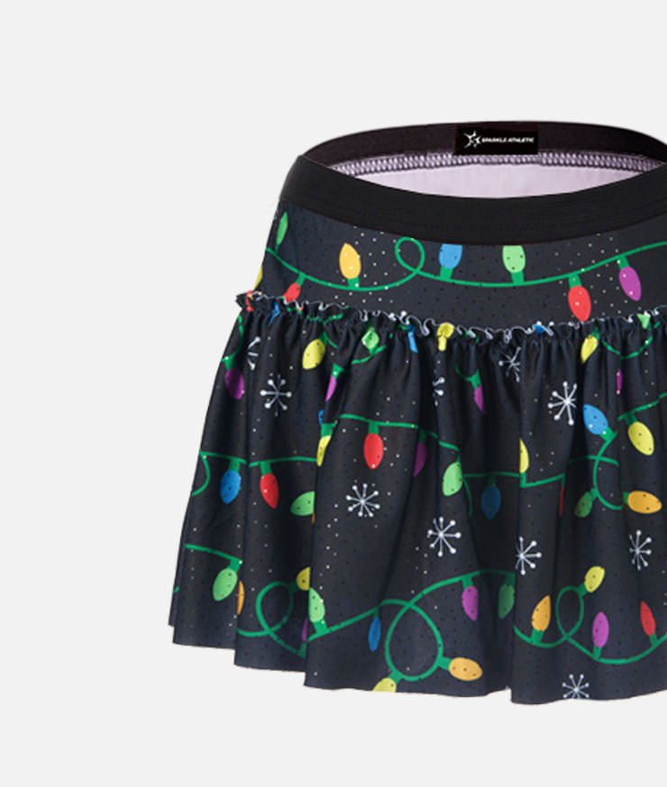 Christmas Lights Sparkle Running Skirt