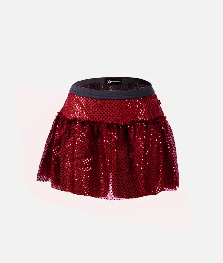 Triple Needle Bungee Zip Mini Skirt - Chili – Brain Dead