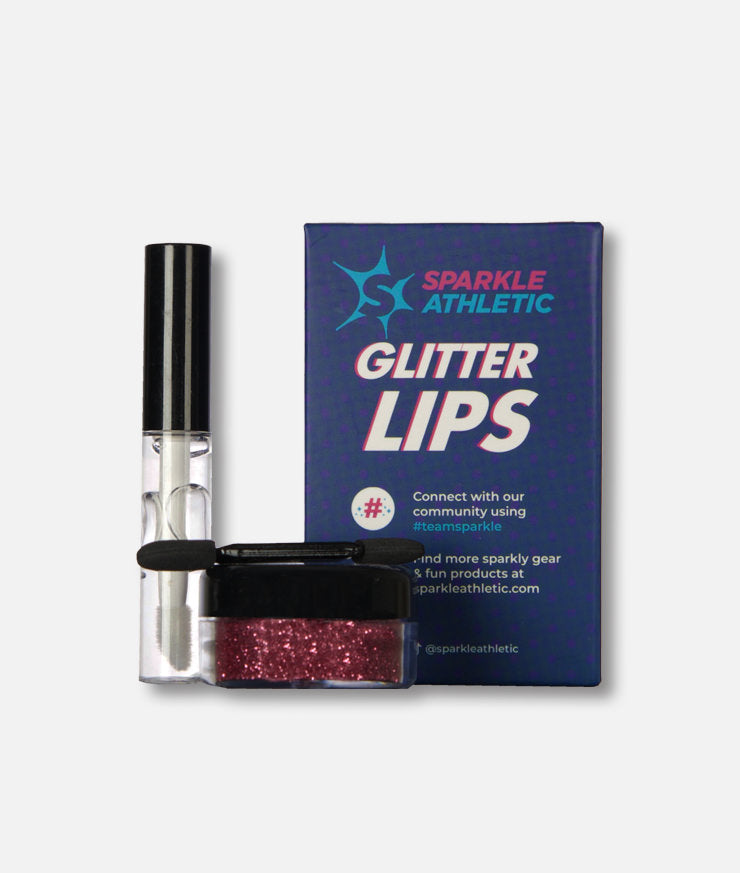 Magenta Glitter Sparkle Lips