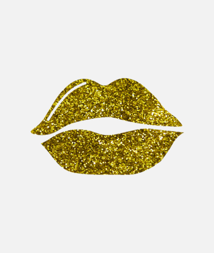 Golden Yellow Sparkle Lips