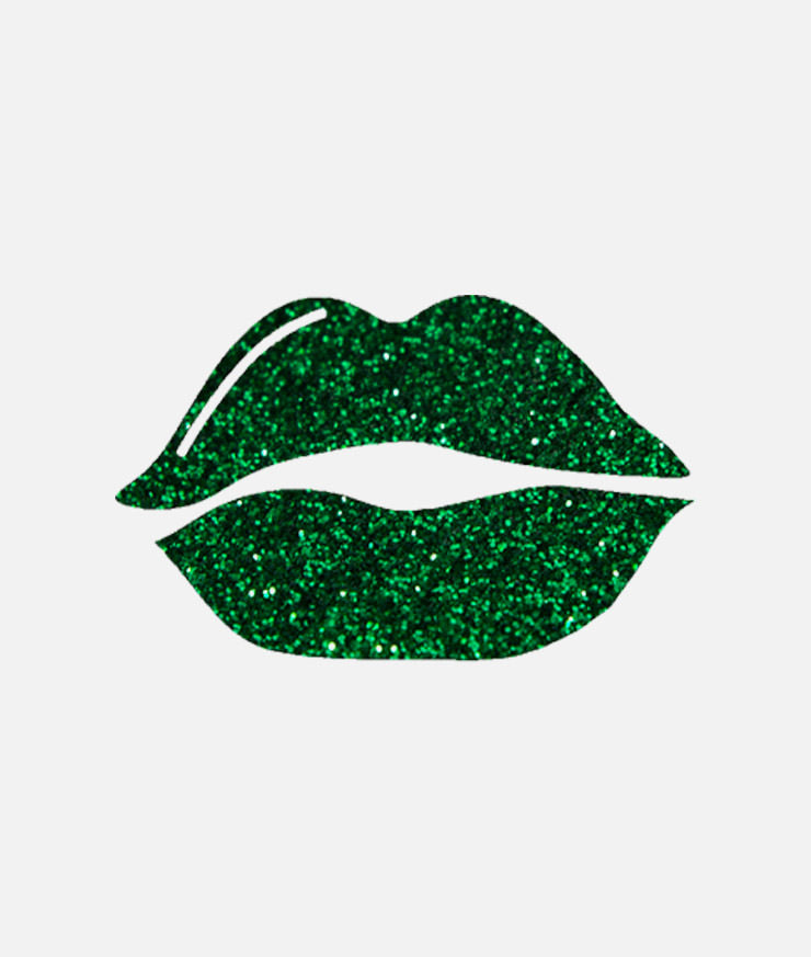 Green Sparkle Lips