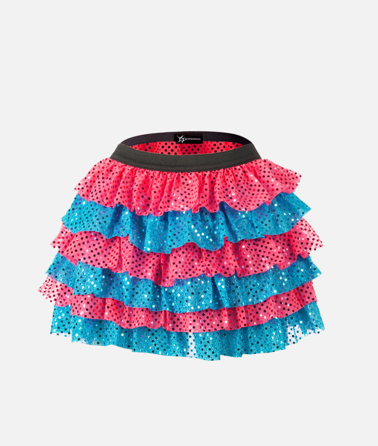 Make it Pink! Make it Blue! Ruffle Sparkle Running Skirt