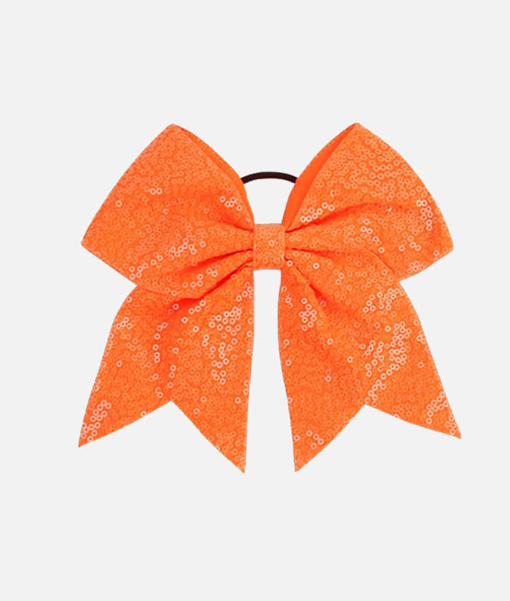 Orange Sparkle Hair Bow