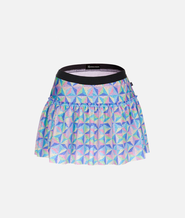 Pastel Geodesic Sphere Sparkle Running Skirt