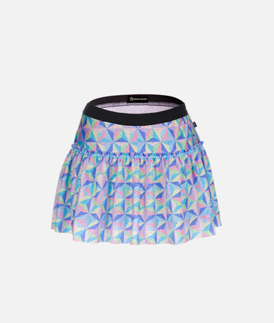 Pastel Geodesic Sphere Sparkle Running Skirt