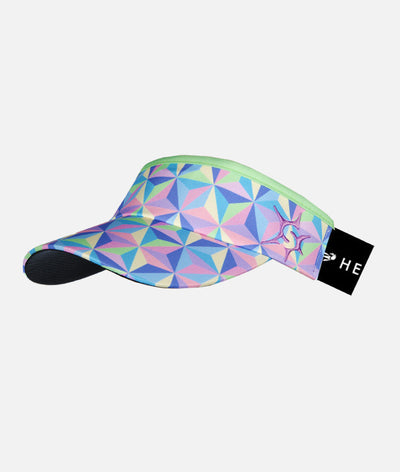Pastel Geodesic Sphere Headsweats Running Visor