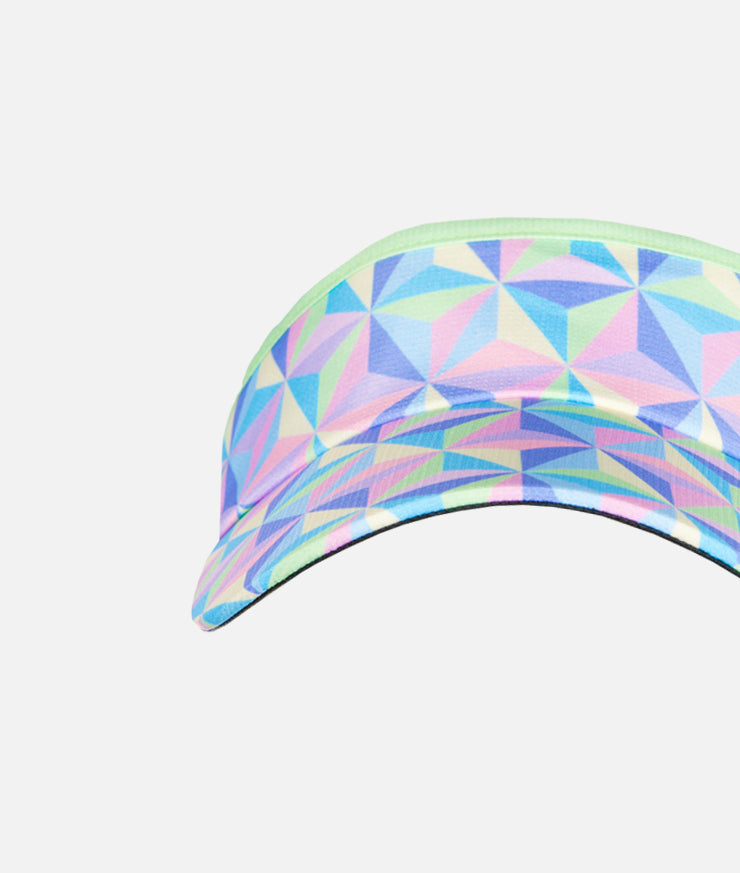 Pastel Geodesic Sphere Headsweats Running Visor