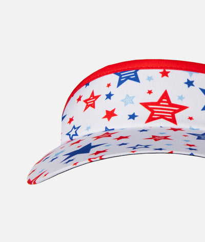 Patriotic Stars Headsweats Running Visor