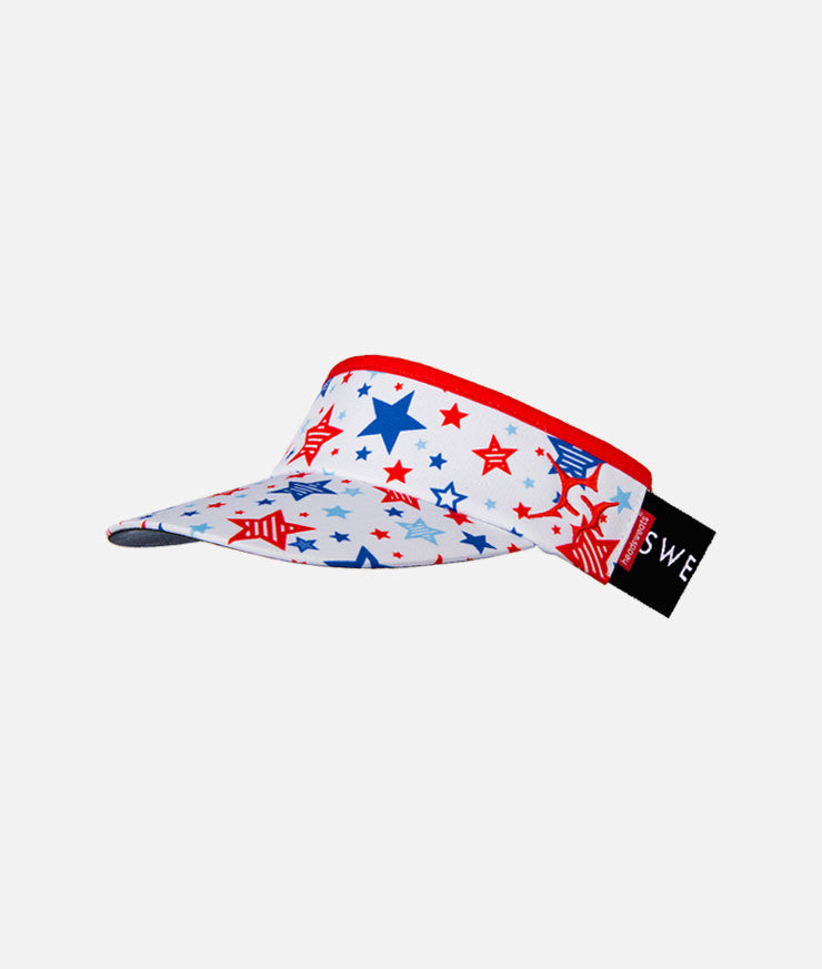 Patriotic Stars Headsweats Running Visor