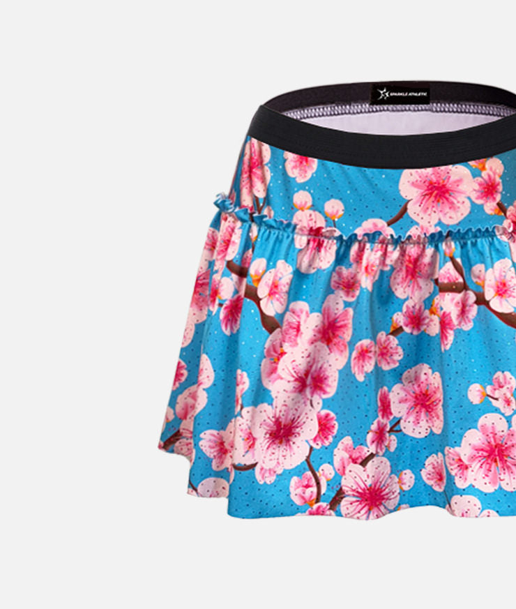 Plum Blossom Sparkle Running Skirt