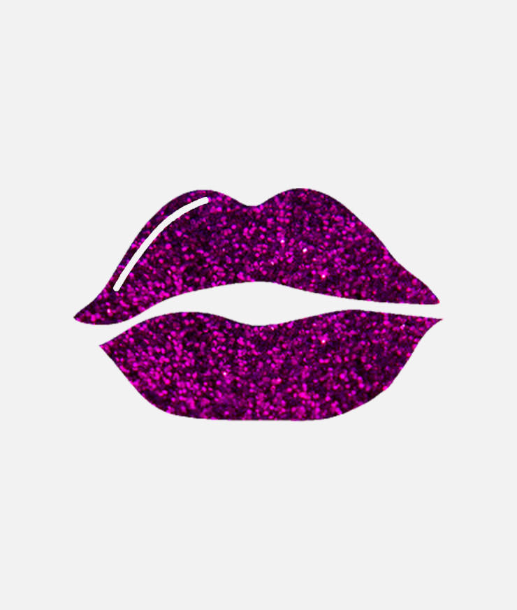 Purple Glitter Sparkle Lips