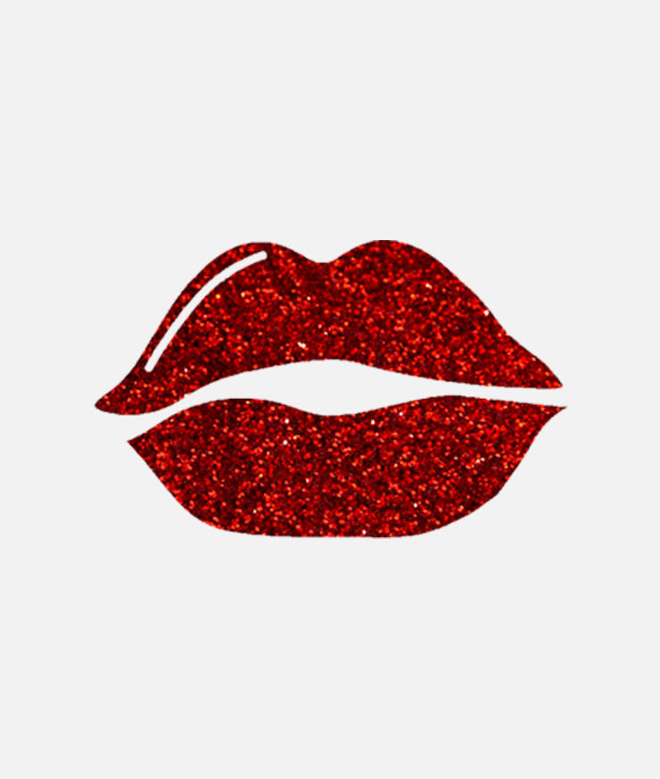 Red Sparkle Lips