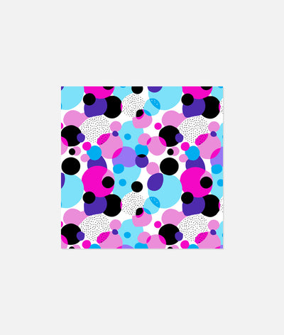 bandana with 2023 sparkle squad design polka dots pink purple blue
