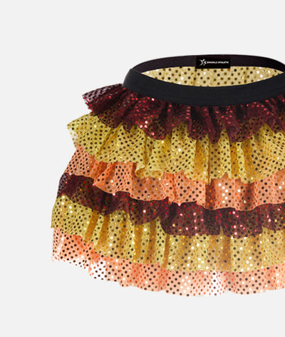 Thanksgiving Ruffle Sparkle Running Skirt