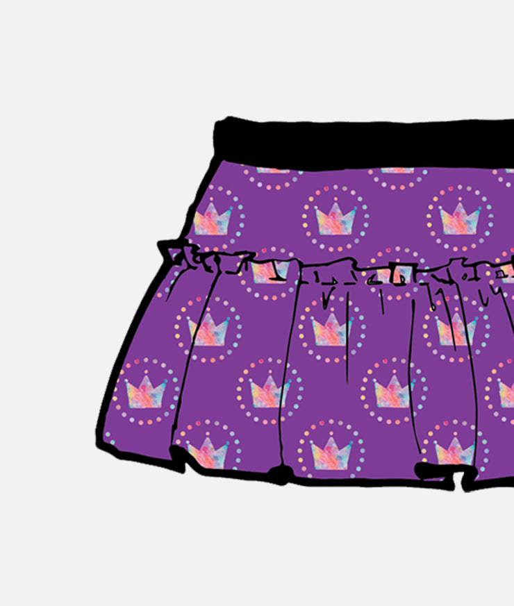 TRPF Crowns Sparkle Running Skirt