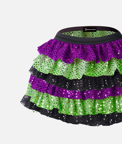 Villain Ruffle Sparkle Running Skirt