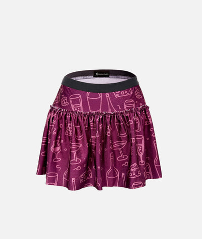 Wine & Cheese Sparkle Running Skirt