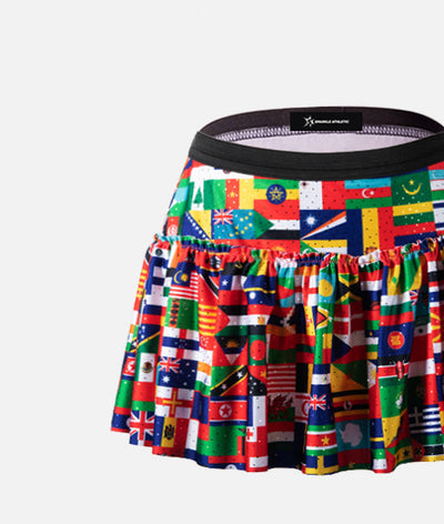World Flags Sparkle Running Skirt