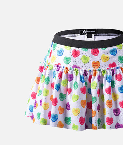 Conversation Hearts Sparkle Running Skirt