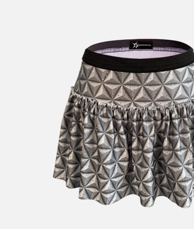 Geodesic Space Triangles Sparkle Running Skirt