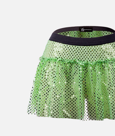 Lime Green Sparkle Running Skirt
