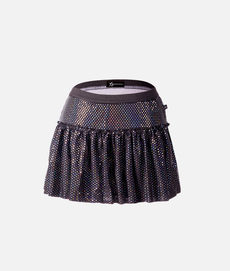 Midnight Black Specialty Sparkle Running Skirt