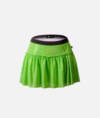 Neon Lime Specialty Sparkle Running Skirt