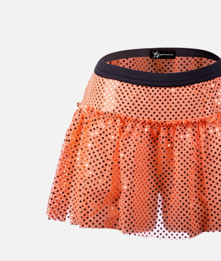 Orange Sparkle Running Skirt
