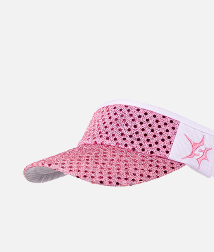 ?Pink Sun-Embroidered District Headwear Twilsport Visor 100% cotton Adjustable 5400- 3 main image 3