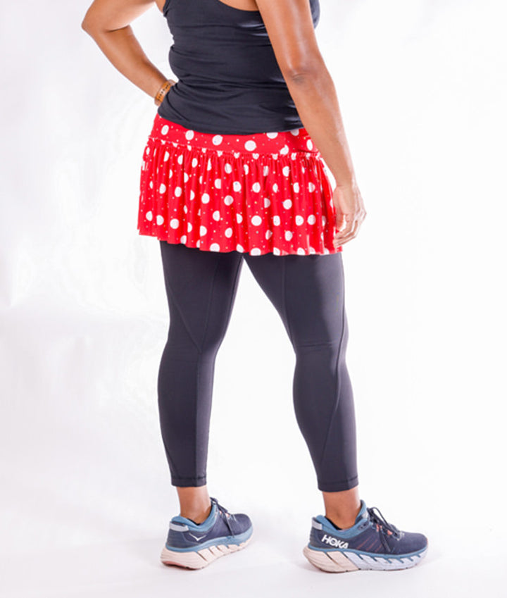 Plus size red and white polka dot skirt hotsell