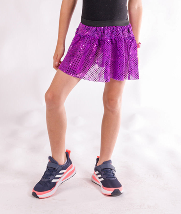 Jr. Purple Sparkle Running Skirt