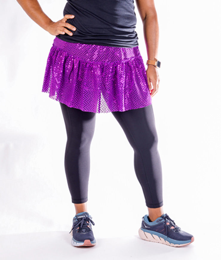 Purple Sparkle Running Skirt