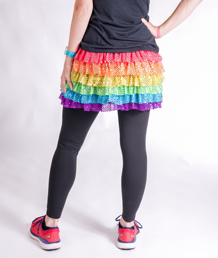 Rainbow ruffle skirt best sale