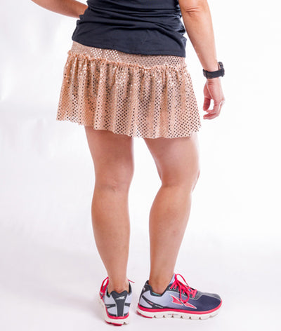 Rose Gold Sparkle Running Skirt