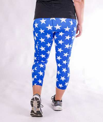 Royal Blue with White Stars Running Crops