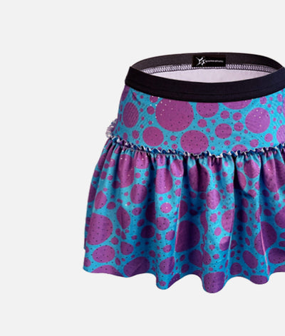 Purple Polka Dots Sparkle Running Skirt