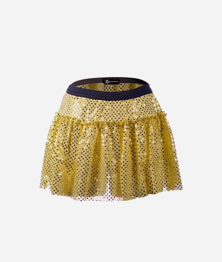 yellow sparkle running skirt